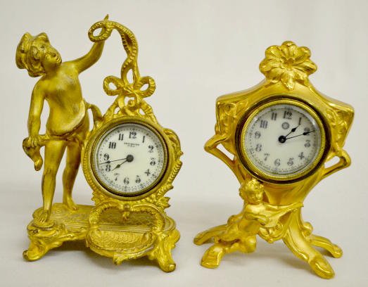 2 New Haven Cherub Novelty Clocks — Antique Clocks Price Guide