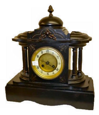 Junghans Black Slate Mantel Clock — Antique Clocks Price Guide