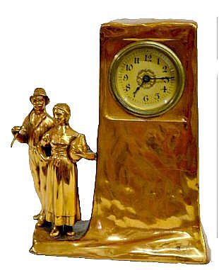 B &amp; W Copper Clad Harvest Clock — Antique Clocks Price Guide