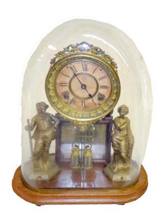 Ansonia Fisher &amp; Hunter Crystal Palace Clock — Antique Clocks Price Guide