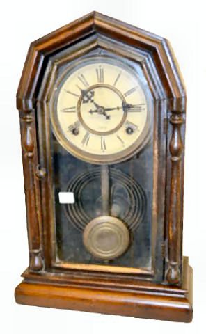 Antique T &amp; S Cottage Clock, Rough Case — Antique Clocks Price Guide