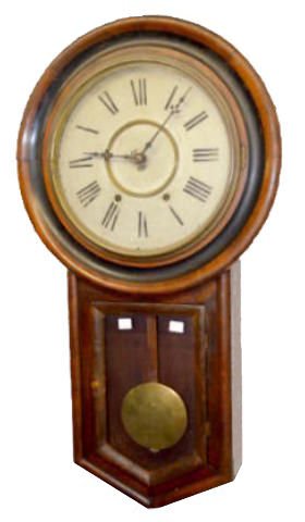 New Haven Long Drop Schoolhouse Clock — Antique Clocks Price Guide