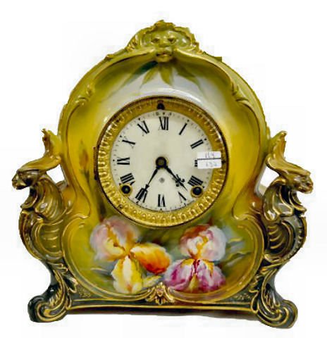 Ansonia "La Charny" Porcelain Griffin Clock — Antique Clocks Price Guide