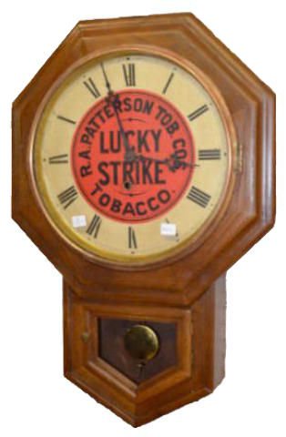 Lucky Strike Advertising Wall Clock — Antique Clocks Price Guide