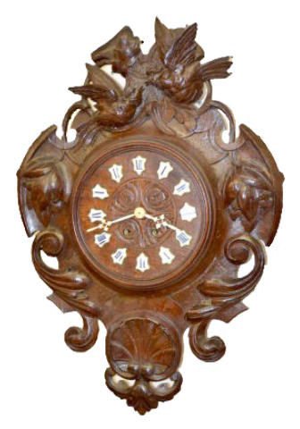 Black Forest Carved Cuckoo Clock w/Birds + — Antique Clocks Price Guide
