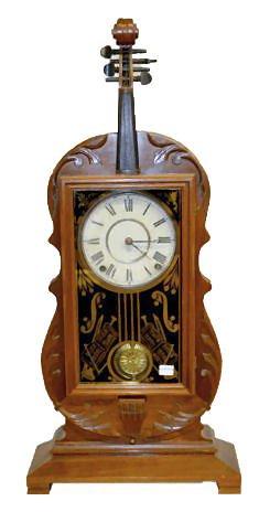 Seth Thomas Walnut Violin Clock — Antique Clocks Price Guide