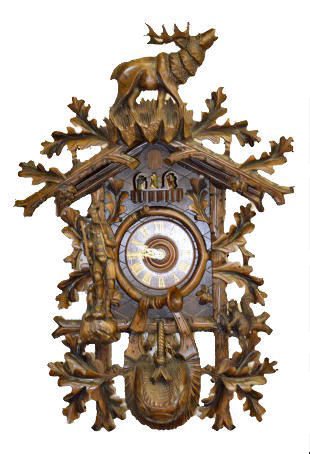 Large Germany Musical Cuckoo Clock w/Elk + — Antique Clocks Price Guide