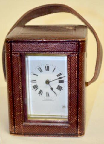 French Traveling Carriage Clock w/Case — Antique Clocks Price Guide