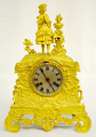 S Marti Silk String Clock With Girl — Antique Clocks Price Guide