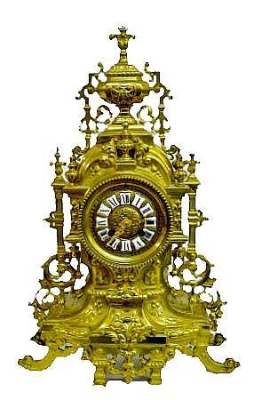 Japy Freres Brass Mantel Clock — Antique Clocks Price Guide