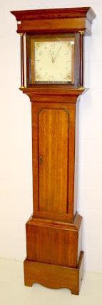 English Oak Grandfather Clock — Antique Clocks Price Guide