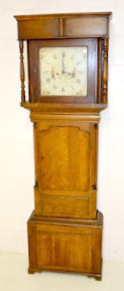 Antique Oak Calendar Grandfather Clock — Antique Clocks Price Guide