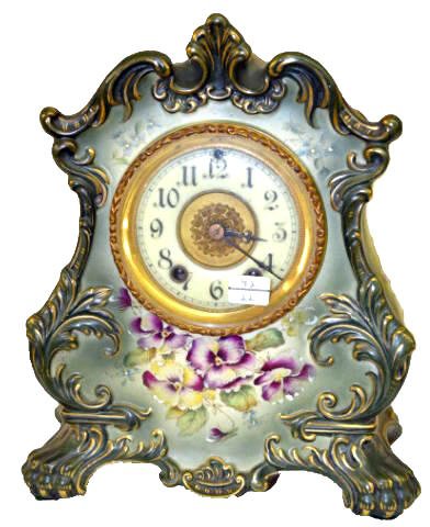 Waterbury "Parlor 21" China Cased Clock — Antique Clocks Price Guide