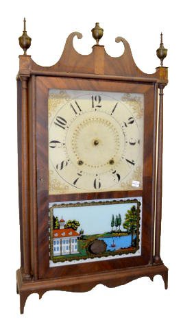 Eli Terry Wood Works Pillar &amp; Scroll Clock — Antique Clocks Price Guide