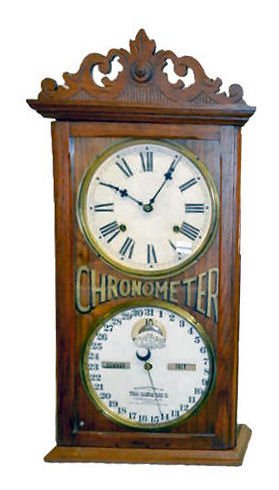 Ithaca No 10. Framer's Walnut Calendar Clock — Antique Clocks Price Guide