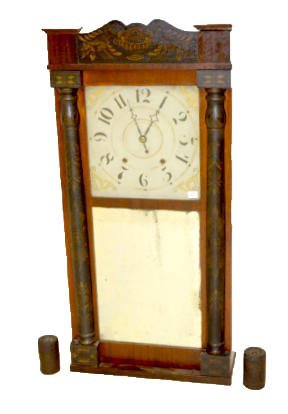 Geo. Mitchell Wood Works Mirror Clock — Antique Clocks Price Guide