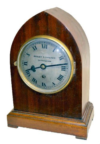English Bailey &amp; Holden Mantel Clock — Antique Clocks Price Guide