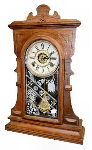 Waterbury "Medina" Walnut Kitchen Clock — Antique Clocks Price Guide