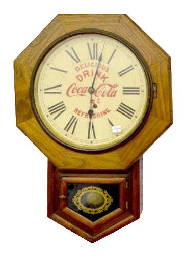Ansonia Coca Cola Advertising Wall Clock — Antique Clocks Price Guide