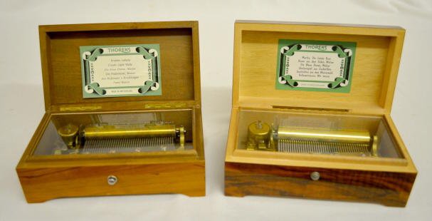 2 Thorens Dresser Top Music Boxes — Antique Clocks Price Guide