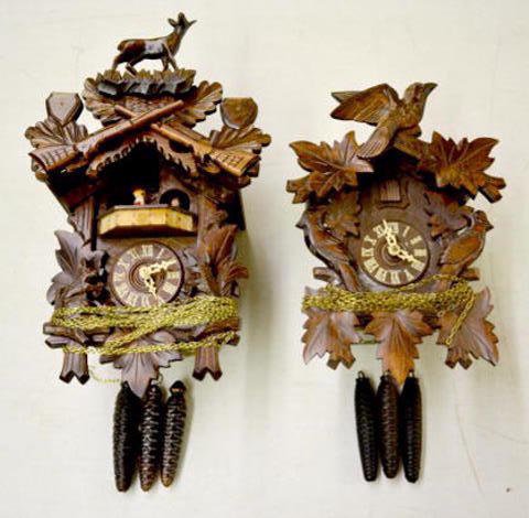 2 Cuckoo Clocks, 1 Musical, — Antique Clocks Price Guide