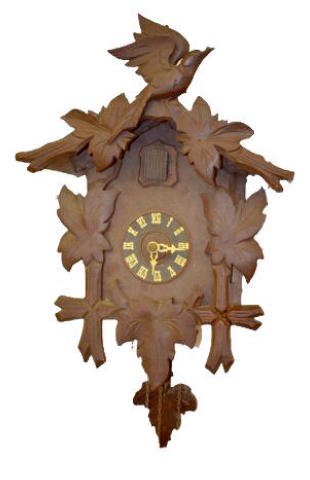 Antique Bird Carved 2 Weight Cuckoo Clock — Antique Clocks Price Guide