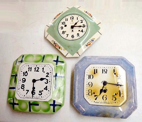 3 Vintage China Plate Clocks — Antique Clocks Price Guide