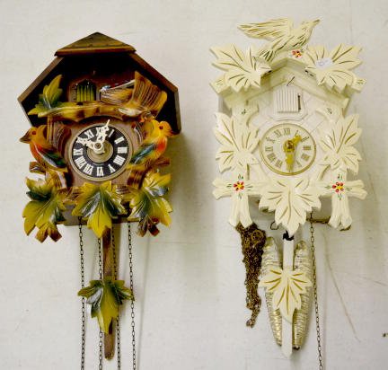 2 German Carved Cuckoo Clocks — Antique Clocks Price Guide