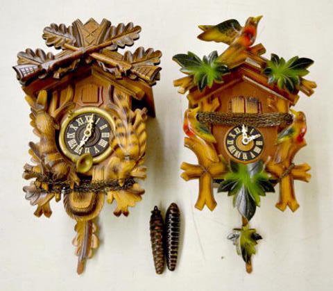 2 German Carved Cuckoo Clocks — Antique Clocks Price Guide