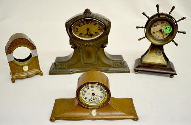 3 Benedict &amp; 1 Junghans Dresser Clocks — Antique Clocks Price Guide