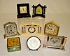 8 Antique Alarm & Dresser Clocks; Ingraham, Lux +