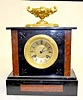 French Marti Red & Black Mantel Clock