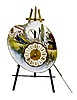 Porcelain Painter's Palette Clock on Easel