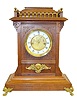 Welch Walnut Shelf Clock, "Eveline", w/Patti Mvt.
