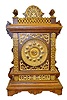Ansonia "Cabinet F" Oak & Metal Clock