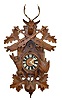 Large Animal Carved German Cuckoo Clock