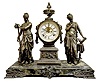 Ansonia Music & Poetry Statue Clock