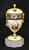 Gilt Enamel Viennese Annular Dial Mini Clock