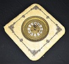 Antique Brass & Cloth Hanging Clock