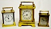 3 Small Antique Carriage Clocks