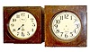 2 Square Gallery Clocks; Sangamo & Imperial