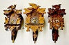3 German Carved Cuckoo Clocks