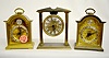 3 Miniature Swiss Dresser Clocks