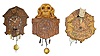 3 Lux & Keebler Dog Pendulette Clocks