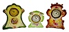 3 Antique Miniature China Clocks