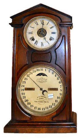 Ithaca Double Dial Calendar Clock — Antique Clocks Price Guide