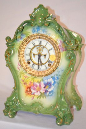 Ansonia Royal Bonn La Mine China Clock — Antique Clocks Price Guide
