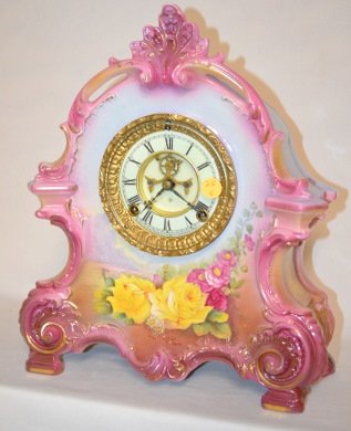 Ansonia Royal Bonn La Bretagne China Clock — Antique Clocks Price Guide