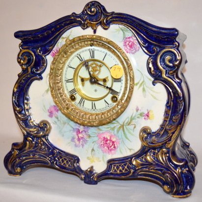 Ansonia Royal Bonn La Landes China Clock — Antique Clocks Price Guide