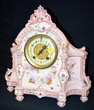 Gilbert 1361-2 Royal Bonn China Clock — Antique Clocks Price Guide